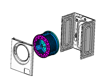 Frame Front/Drum/Frame